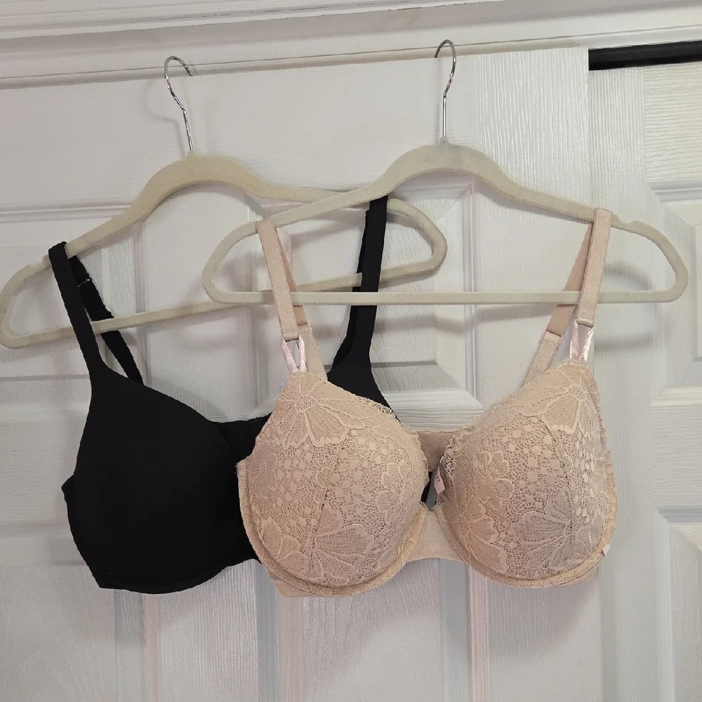 Lace Beige and Black Bra Bundle - 38DDD